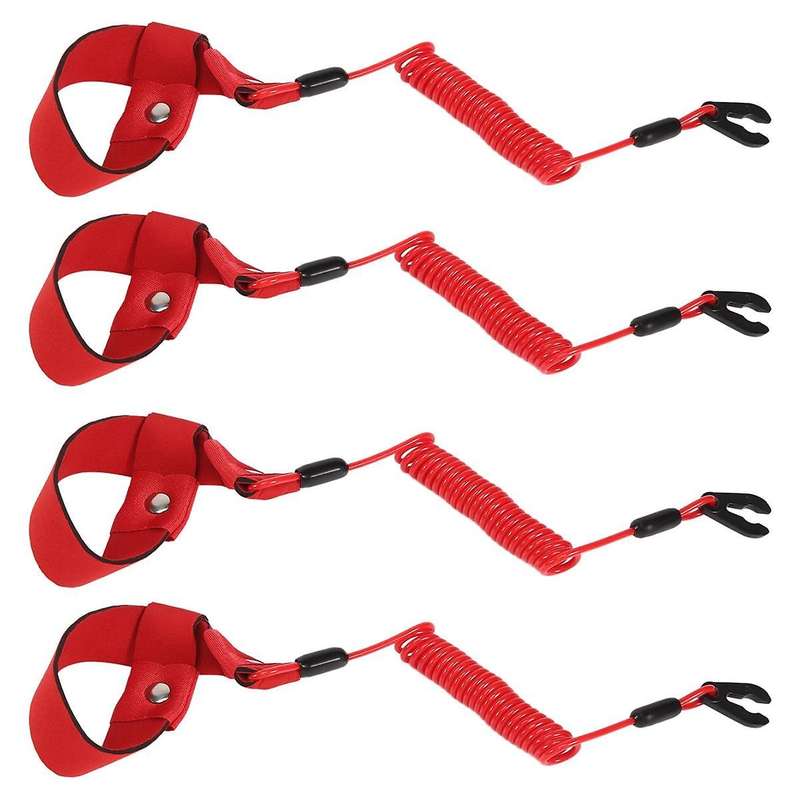 4 Pieces Outboard Lanyard Universal Outboard Switch Keys Universal Safety Boat Motor Outboard Suit f