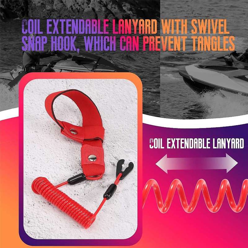 4 Pieces Outboard Lanyard Universal Outboard Switch Keys Universal Safety Boat Motor Outboard Suit f
