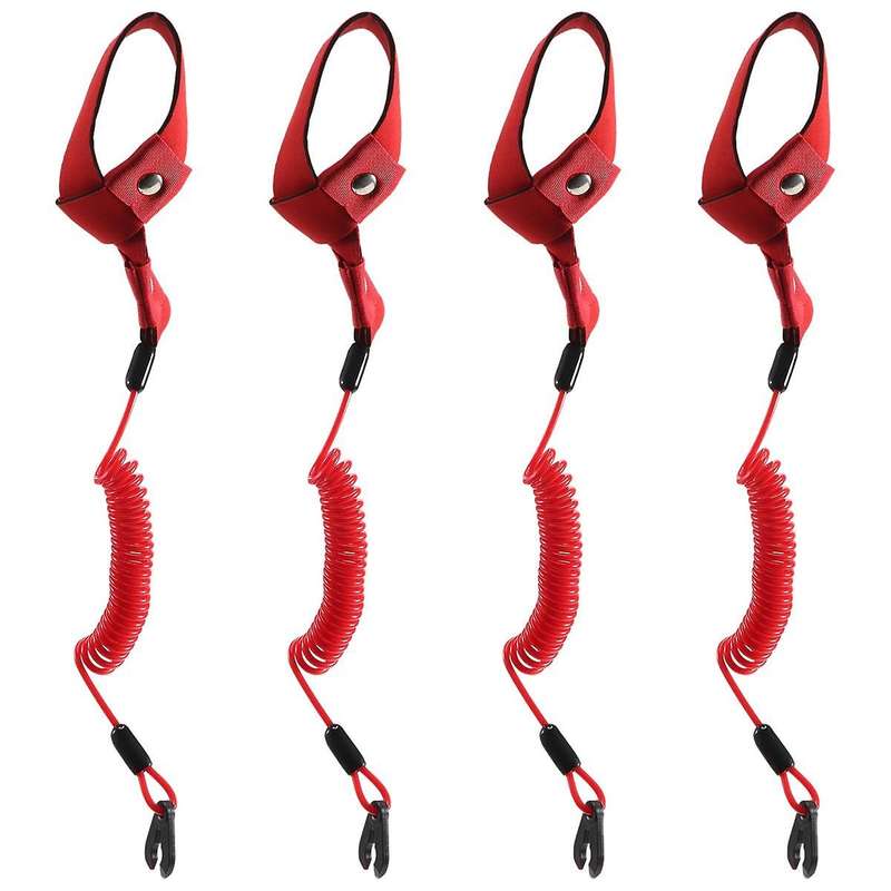 4 Pieces Outboard Lanyard Universal Outboard Switch Keys Universal Safety Boat Motor Outboard Suit f