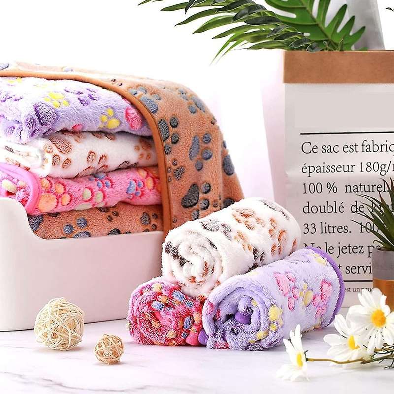 4 Pieces Puppy Blanket for Pet Cushion Small Medium and Large Dog Cat Bed Warm Soft Sleep Mat, Pet D