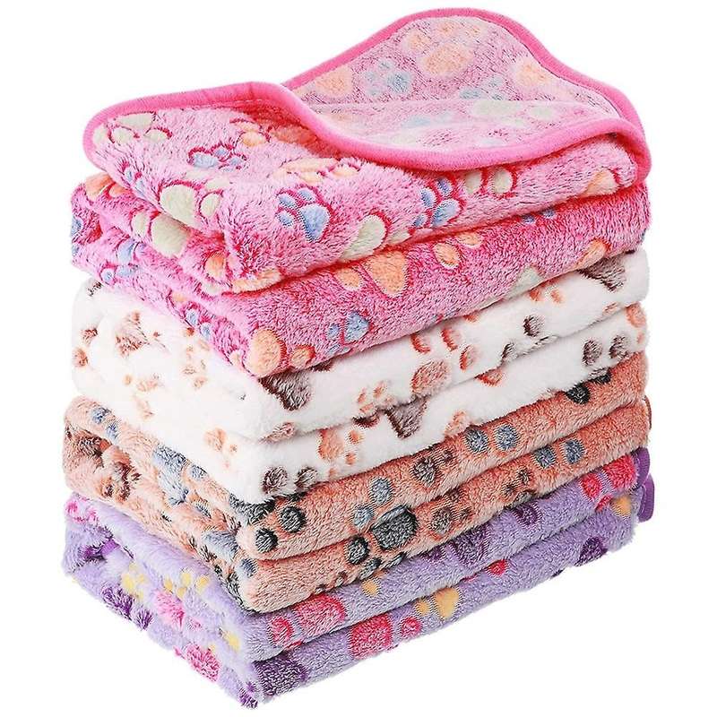 4 Pieces Puppy Blanket for Pet Cushion Small Medium and Large Dog Cat Bed Warm Soft Sleep Mat, Pet D
