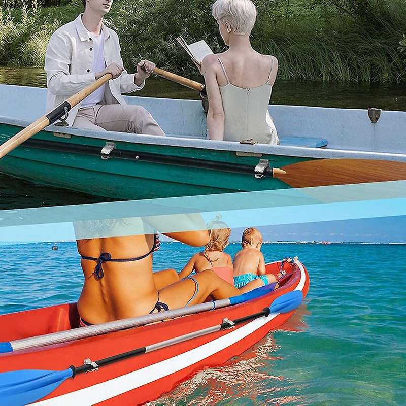 4 Pieces of Stainless Steel Boat Hook Small Spring Clamp Holder Boat Oar Holders Spring Clip Silver