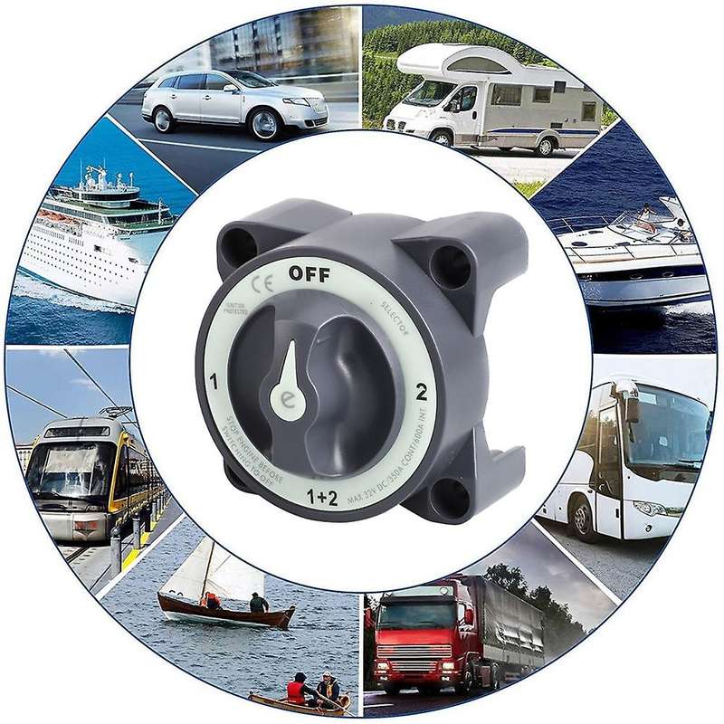 4 Position 32V 350 Amp E-Series Waterproof Protected Marine Boat Dual Battery Isolator Switches for
