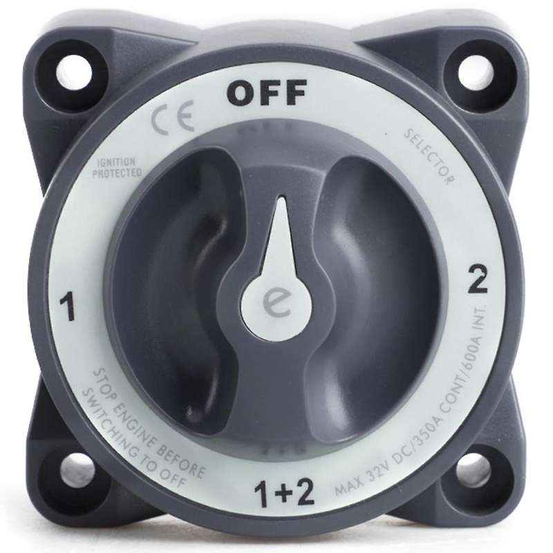 4 Position 32V 350 Amp E-Series Waterproof Protected Marine Boat Dual Battery Isolator Switches for