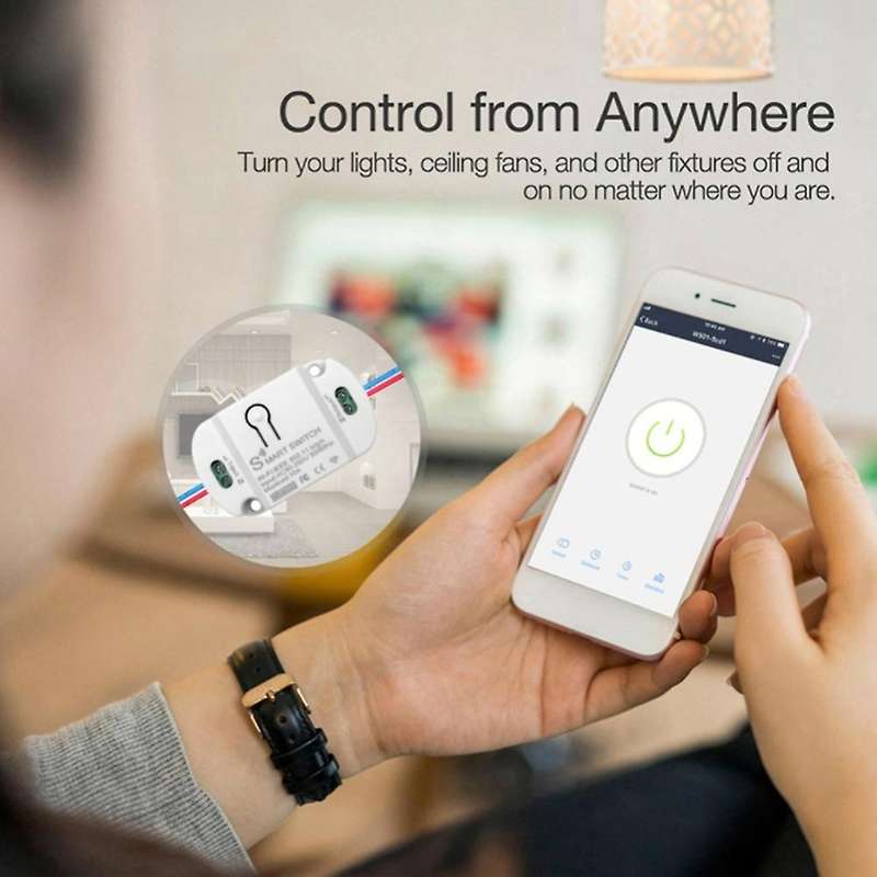 4 Pieces Tuya Wifi Smart Switch 10A Wireless Remote Timing Voice Control Switch Suitable for Tuya Sm