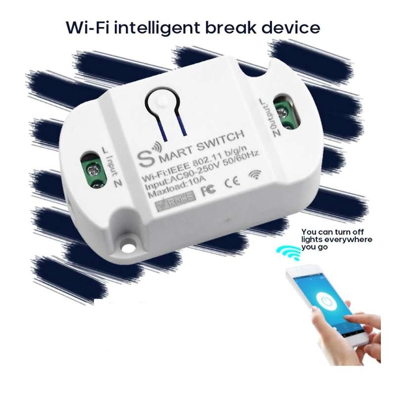 4 Pieces Tuya Wifi Smart Switch 10A Wireless Remote Timing Voice Control Switch Suitable for Tuya Sm