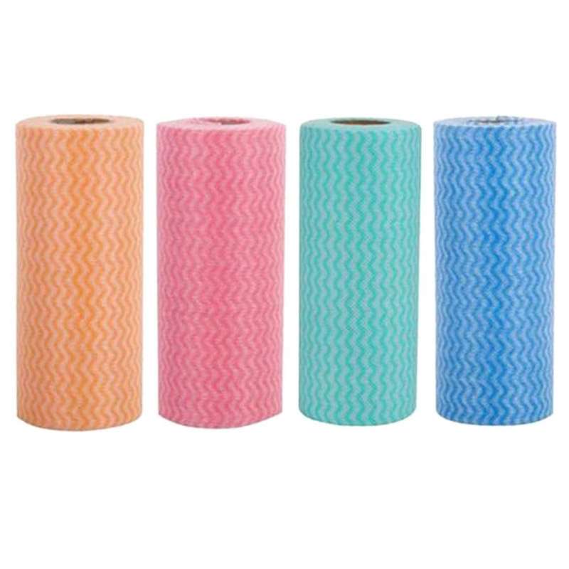 4 Roll Of 200 Disposable Cleaning Cloth,reusable Kitchen Towel,tableware Cloth,non-woven Cloth,mult