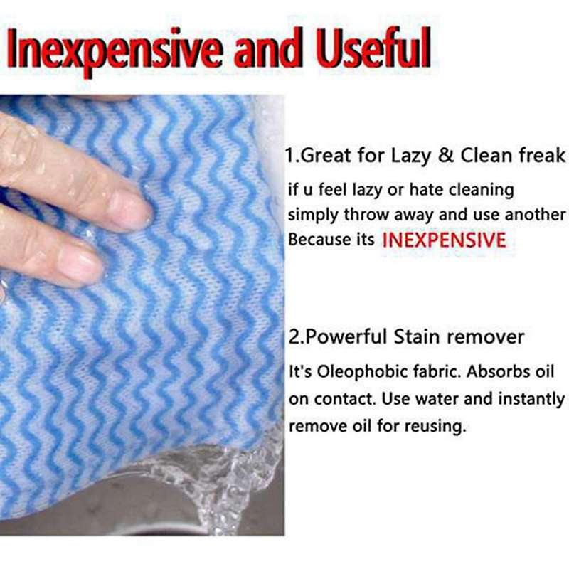 4 Roll Of 200 Disposable Cleaning Cloth,reusable Kitchen Towel,tableware Cloth,non-woven Cloth,mult