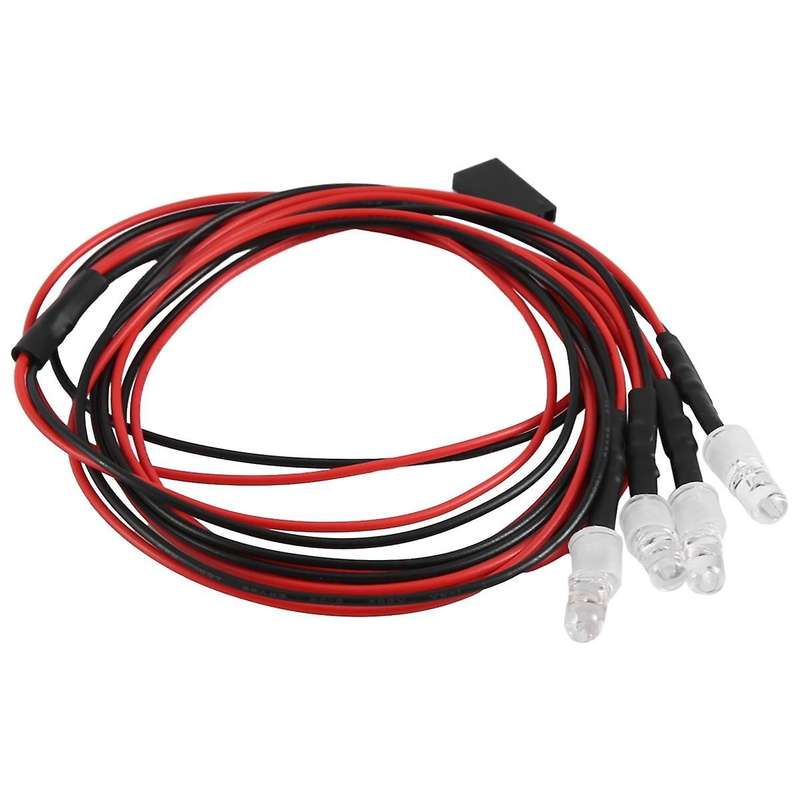 4 RC LED Light Kit for 1/10 RC Car Truck Crawler RC Model Drift Car Headlight Taillight , 5mm,Blue