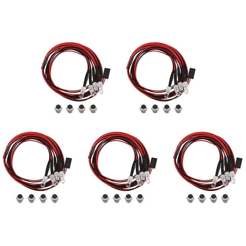4 RC LED Light Kit for 1/10 RC Car Truck Crawler RC Model Drift Car Headlight Taillight , 5mm,Blue
