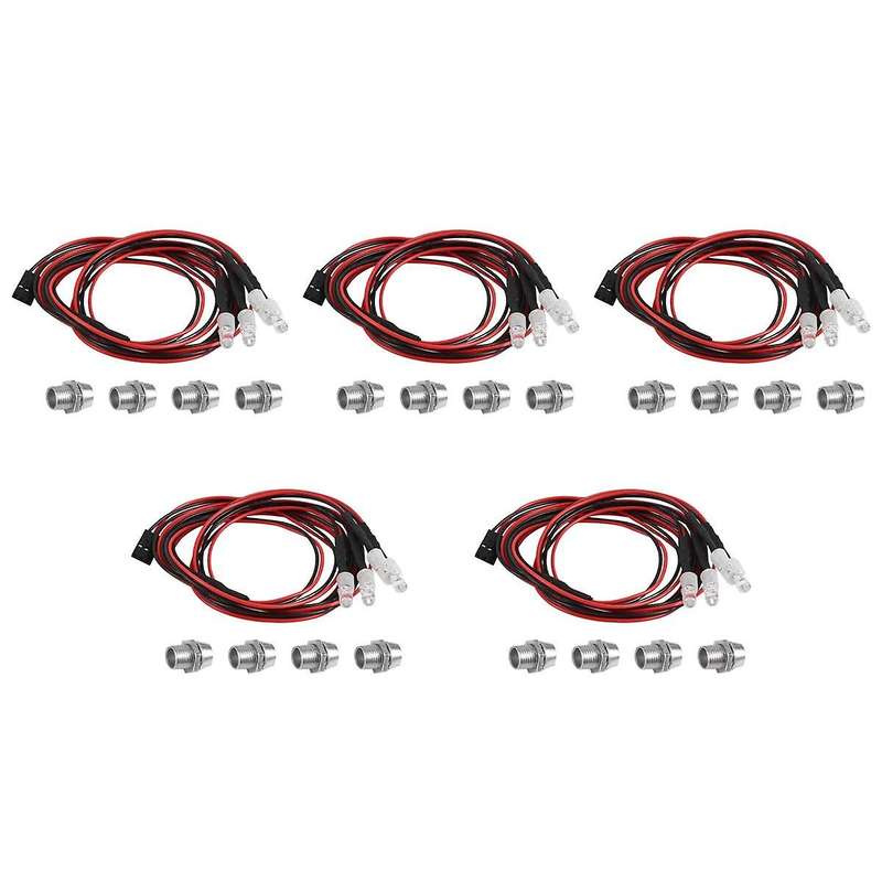 4 RC LED Light Kit for 1/10 RC Car Truck Crawler RC Model Drift Car Headlight Taillight , 5mm,Multic