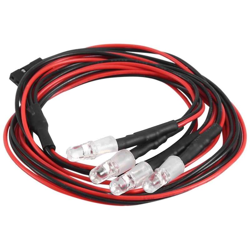 4 RC LED Light Kit for 1/10 RC Car Truck Crawler RC Model Drift Car Headlight Taillight , 5mm,Multic
