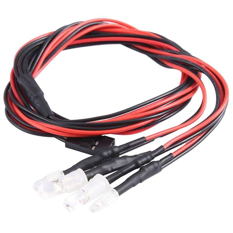4 RC LED Light Kit for 1/10 RC Car Truck Crawler RC Model Drift Car Headlight Taillight , 5mm & 3mm,