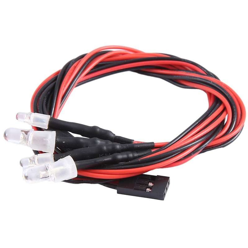 4 RC LED Light Kit for 1/10 RC Car Truck Crawler RC Model Drift Car Headlight Taillight , 5mm & 3mm,
