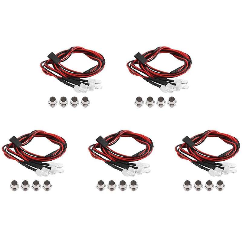 4 RC LED Light Kit for 1/10 RC Car Truck Crawler RC Model Drift Car Headlight Taillight , 5mm,Red