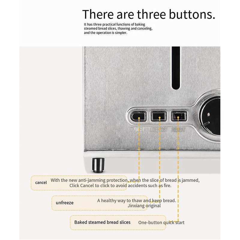 4 Slice Toaster with Auto Shut Off - Extra Wide Slots and Removable Drop-Down Crumb Tray with Cancel