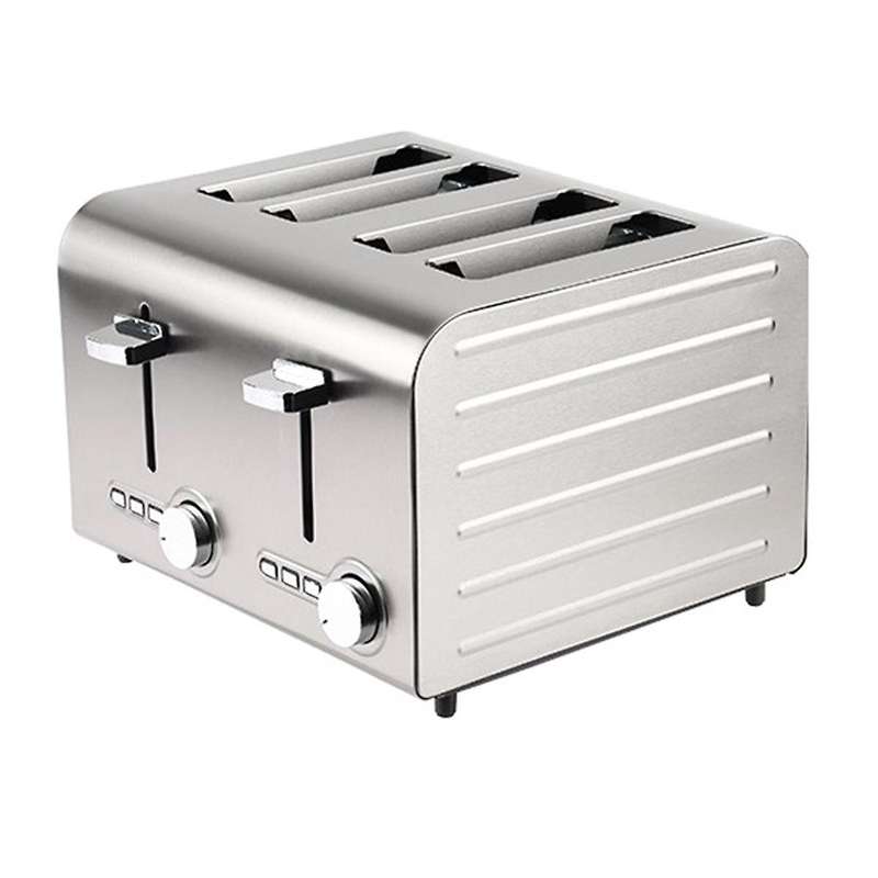 4 Slice Toaster with Auto Shut Off - Extra Wide Slots and Removable Drop-Down Crumb Tray with Cancel