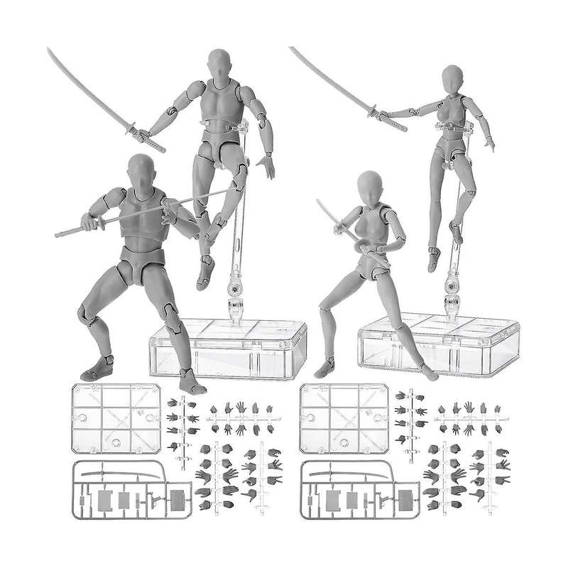 4 Sets Drawing Body Artists Pvc Figure Model Drawing Models Drawing Mannequin Figure