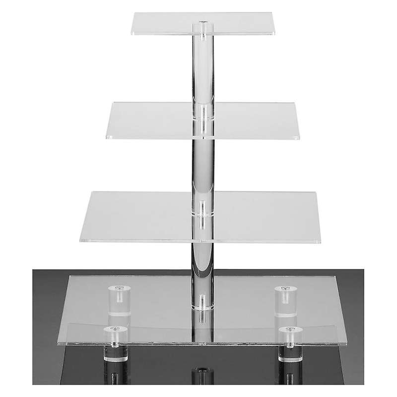 4 Tier Acrylic Cupcake Stand,square Cupcake Display Stand for Birthday, Baby Shower, Tea Party and W