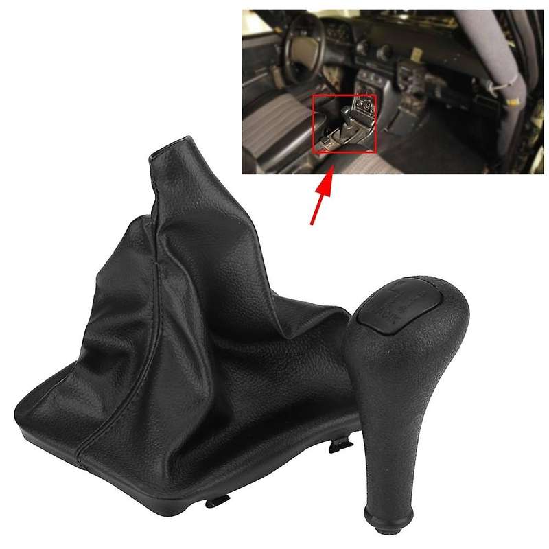 4 Speed Car Gear Shift Knob Shifter Lever & Leather Boot Cover for W123 W140 W202