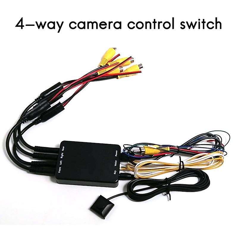4 Way Cameras Switch System 360 View Car Camera Control Box for Rear Front Camera Rear View Backup C