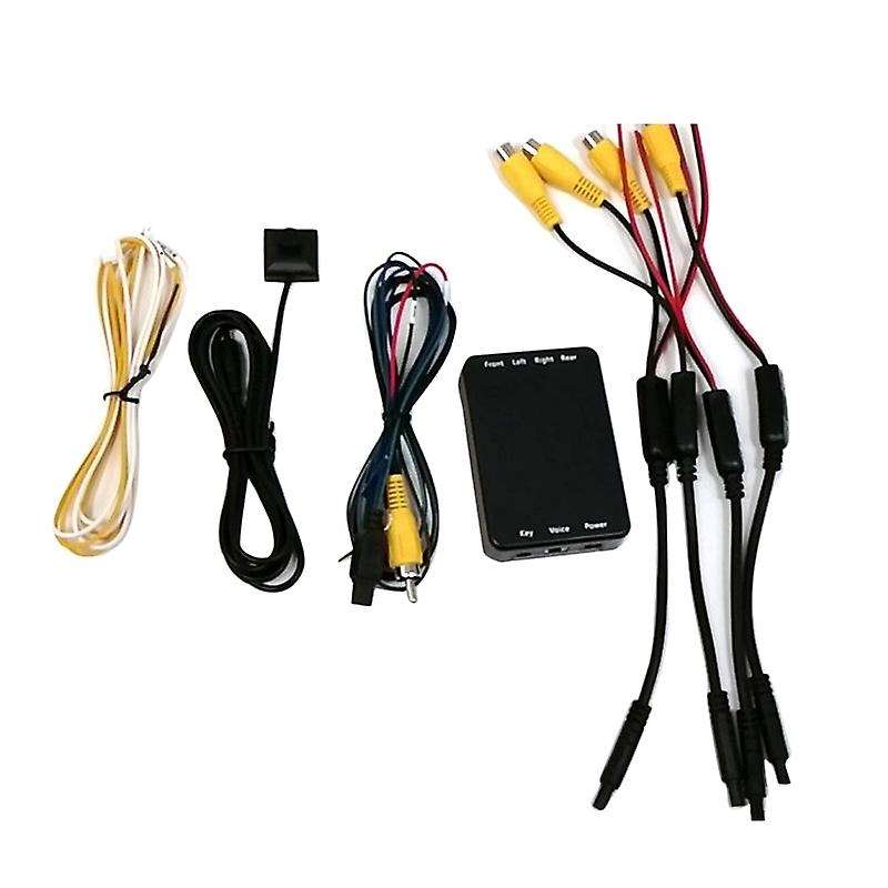 4 Way Cameras Switch System 360 View Car Camera Control Box for Rear Front Camera Rear View Backup C