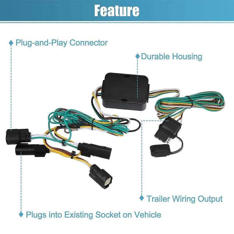 4 Way Trailer Wiring Harness Connector Plug 118494 for Terrain/ 2010-2017