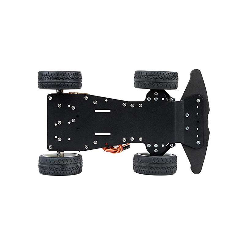 4 Wheel Diy Servo Robot Car 4wd Chassis Smart Car for Car Platform with Metal Servo Bearing Kit Gear
