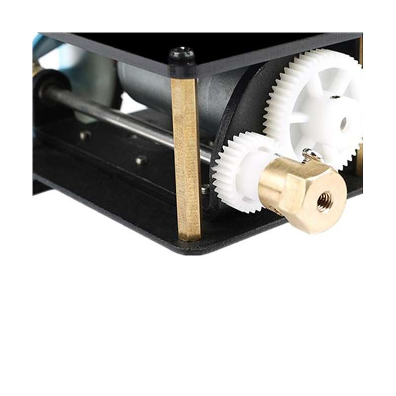4 Wheel Diy Servo Robot Car 4wd Chassis Smart Car for Car Platform with Metal Servo Bearing Kit Gear