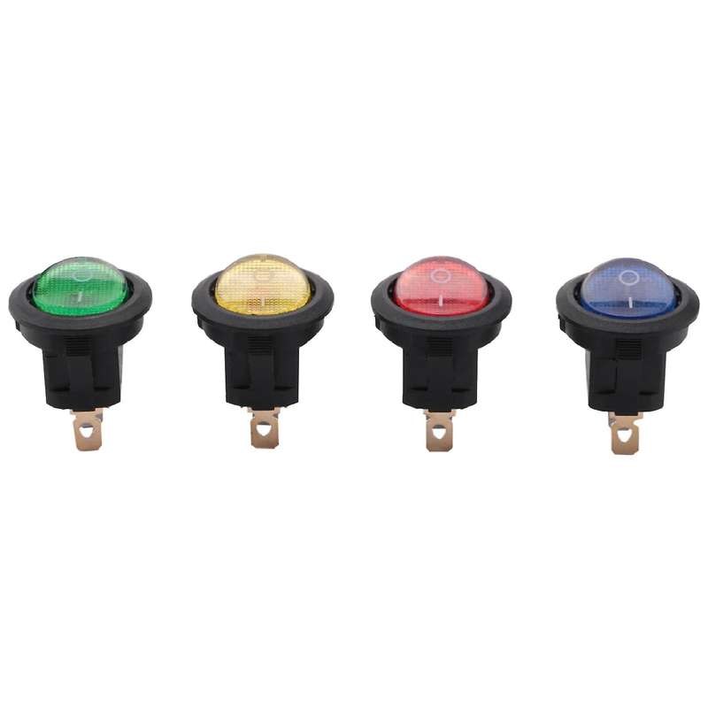 4 x 12V LED illuminated rocker on-off toggle SPST switch dash light car boat
