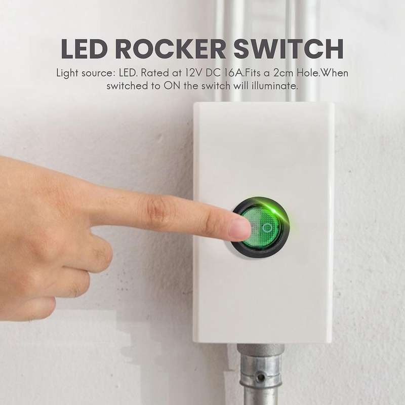 4 x 12V LED illuminated rocker on-off toggle SPST switch dash light car boat