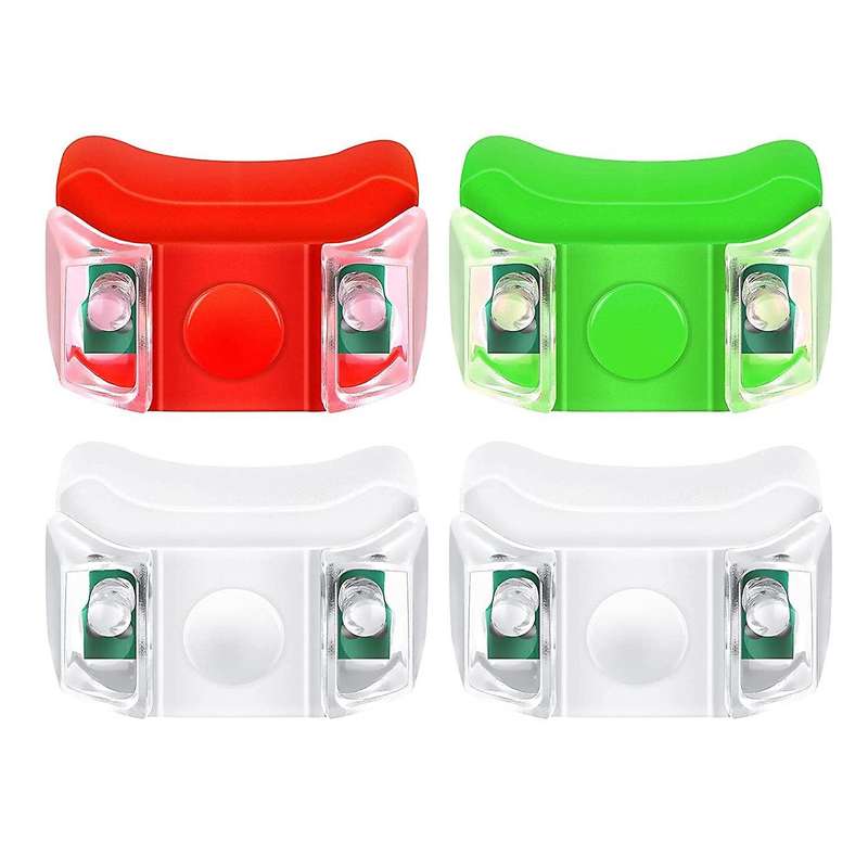 4 x LED Boat Navigation Lights for Boat Yacht Motorboat Bike Hunting Night Running Fishing (Red, Gre