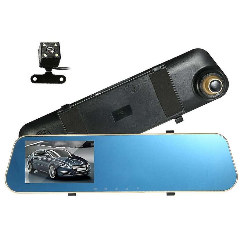 4.3 Inch Car 1080P Hd Dvr Camera Rear View Mirror Dual Camera Dual Recording Driving Recorder Night