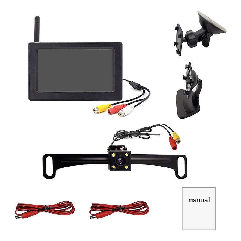 4.3 Inch Car Wifi Monitor Display TFT LCD Screen with License Plate Camera