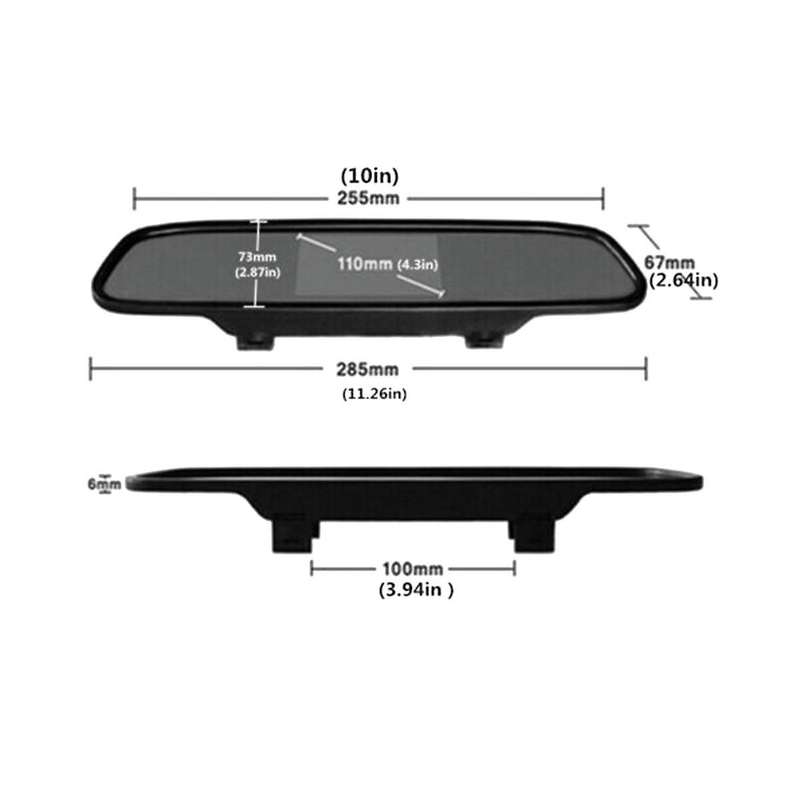 4.3-inch Rearview Mirror Display Car Hd Lcd Screen Dvd Display Reversing Camera Car Accessories