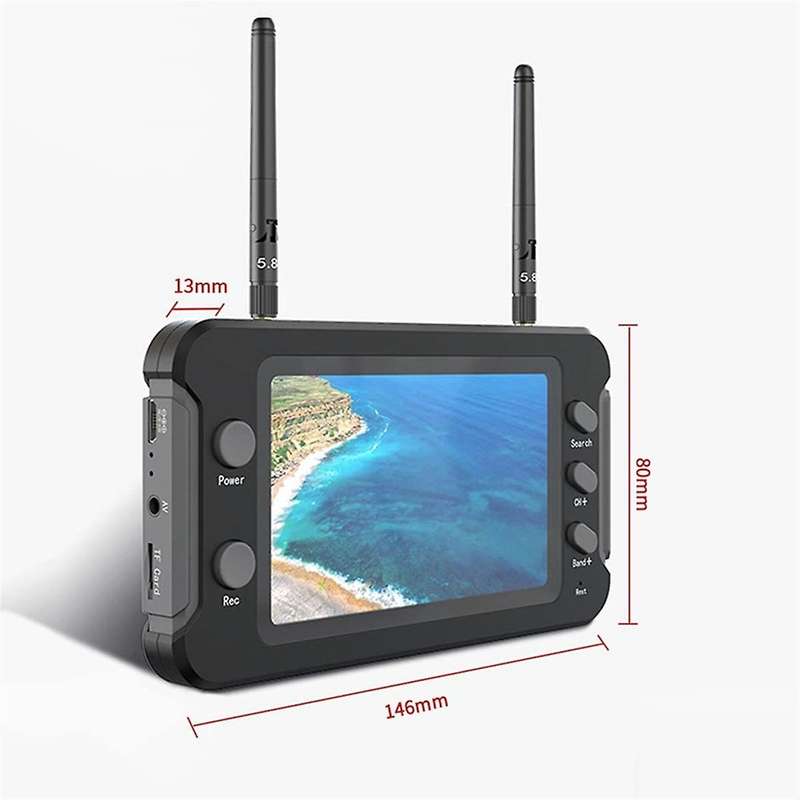 4.3-inch 5.8g Dual Antenna Automatic Frequency Search, Multi-function Image Transmission Receiver wi