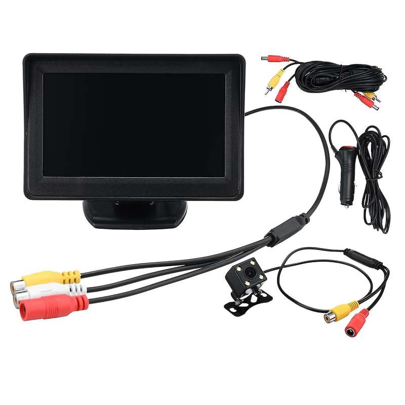 4.3 Inch HD Car Rear View Backup Monitor Waterproof Reversing Camera Night Vision Backup Camera Park