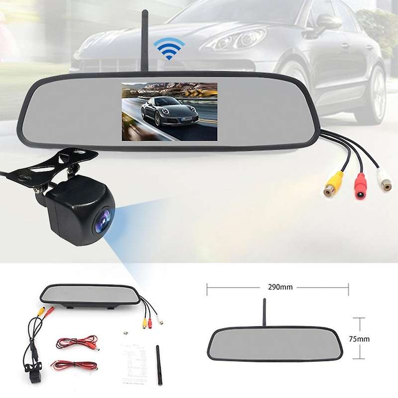 4.3 Inch HD 800X480 Car Wireless Wifi Video Player Monitor Interior Rear View Mirror with Night Reve