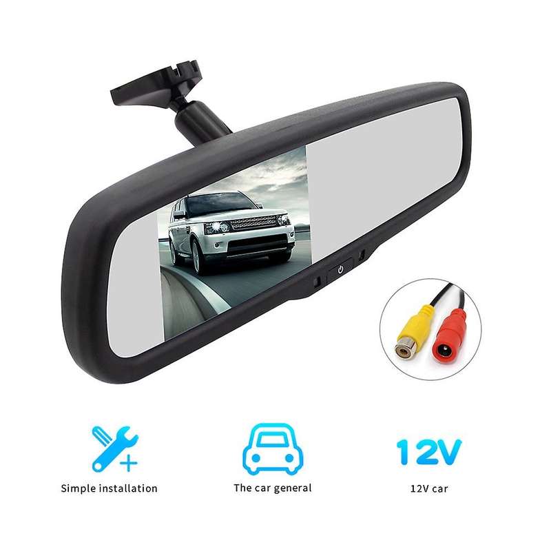 4.3 inch HD 800X480 Car Video Player Interior Rear View Mirror Replacement Monitor with Reverse Back