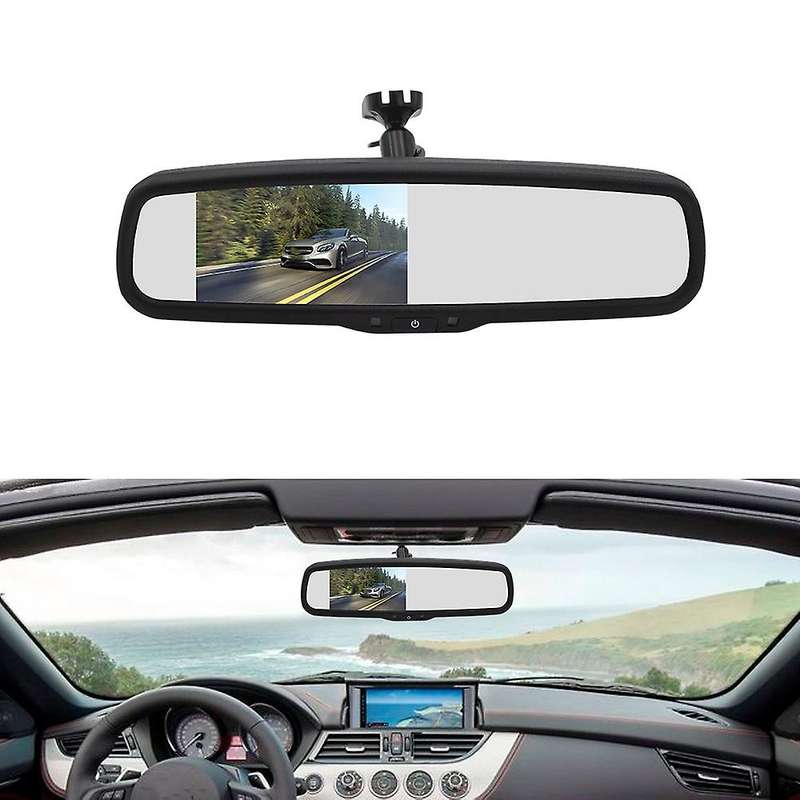 4.3 inch HD 800X480 Car Video Player Interior Rear View Mirror Replacement Monitor with Reverse Back