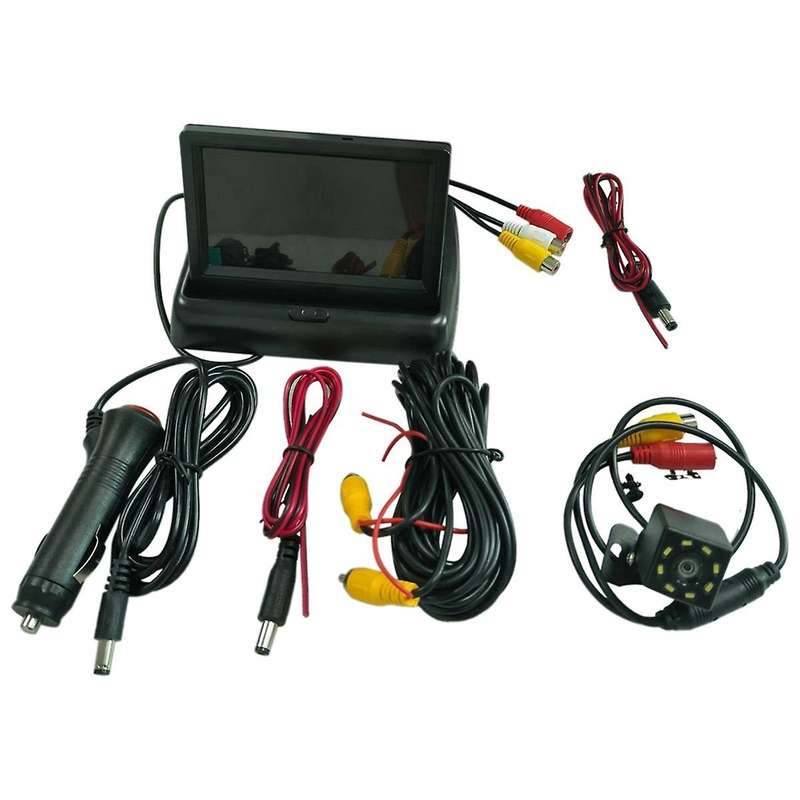 4.3Inch Car Rear View Backup Camera LCD Monitor for Vehicle Van Night Vision Reverse Video Parking S
