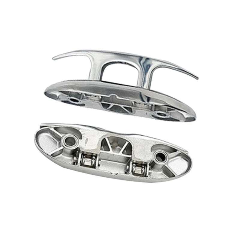 4.7 Inch Boat Folding Cleat Flush Mount Rope Cleat Flip Up Dock Cleat with Fastener,4pcs
