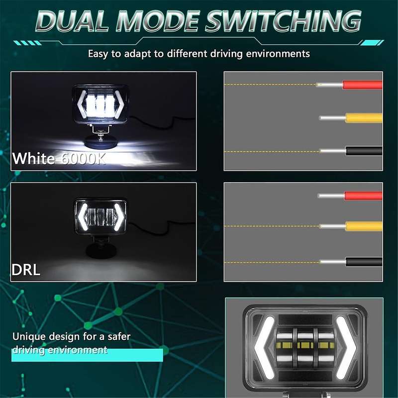 4.5 Inch LED Light Pods Offroad LED Driving Light 80W 8000LM Spot Light Turn Signal Light Work Light