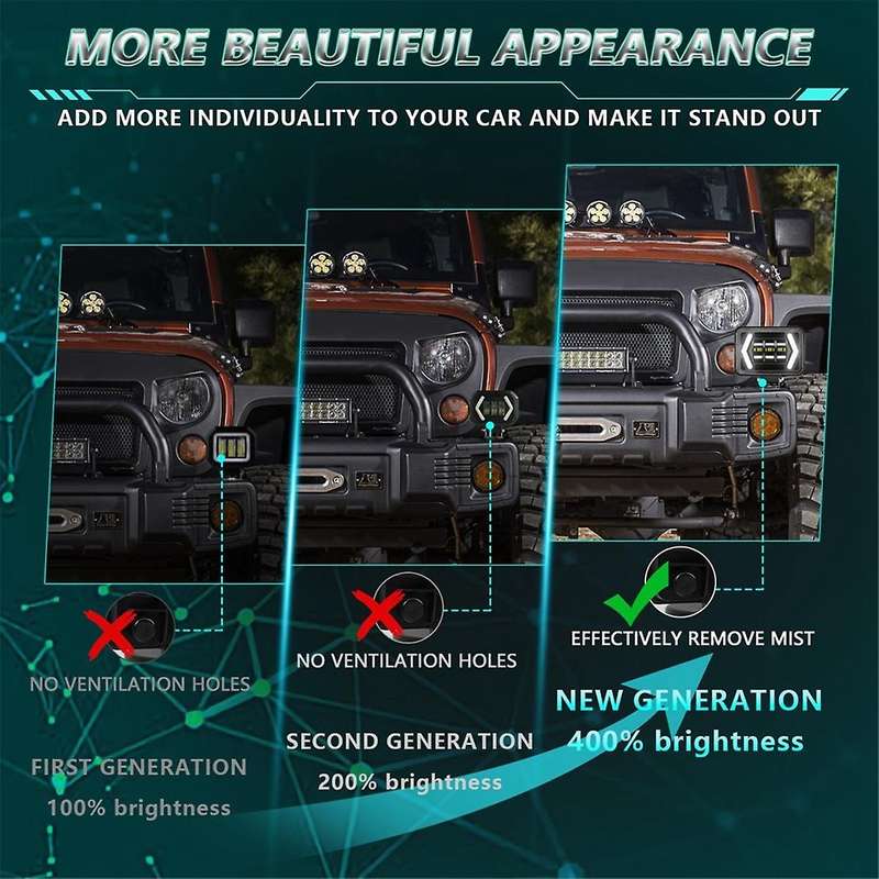 4.5 Inch LED Light Pods Offroad LED Driving Light 80W 8000LM Spot Light Turn Signal Light Work Light