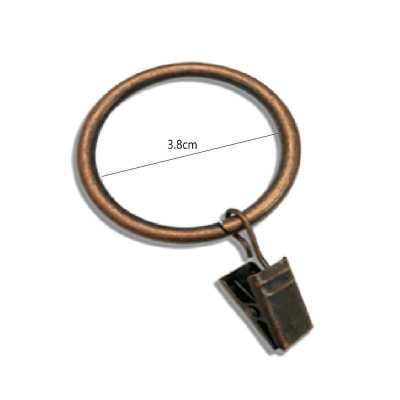 40 Pack Curtain Rings with Clips Drapery Clips with Rings Hangers Drapes Rings 3.8cm Interior Diamet