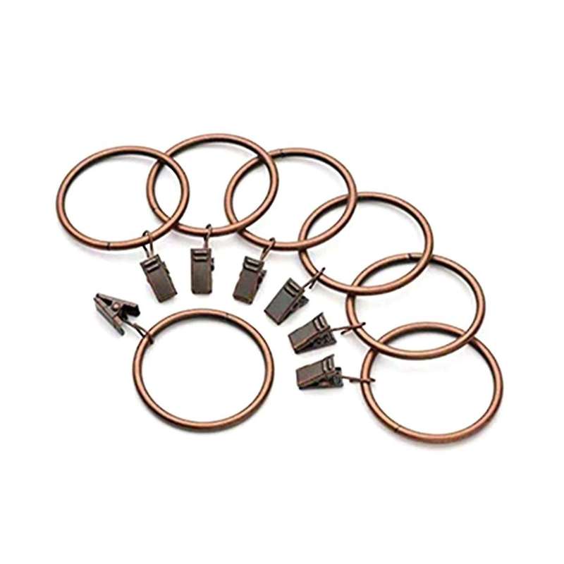 40 Pack Curtain Rings with Clips Drapery Clips with Rings Hangers Drapes Rings 3.8cm Interior Diamet