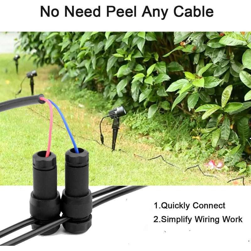 40 Pack Low Voltage Landscape Lighting Wire Connector Landscape Light Outdoor Path Light Used in Con