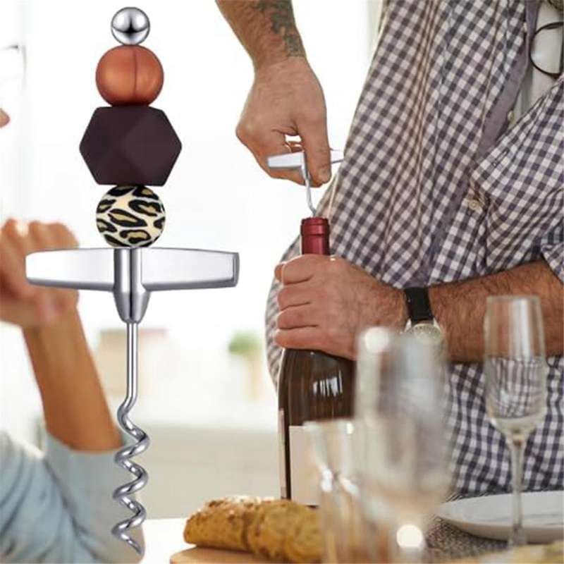 40 Pcs Beadable Wine Stoppers with Travel Corkscrew Set Decorative Beaded Wine Bottle Stopper for Ki