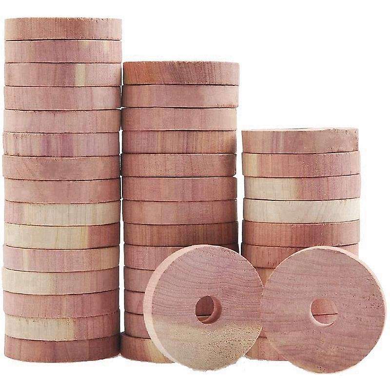40 Packs Aromatic Blocks for Clothes Storage,natural Wooden Rings for Hangers,closet Storage and Dr