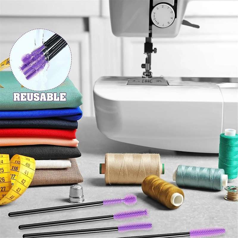 40 Pcs Nook and Cranny Sewing Machine Cleaning Brushes, Reusable Silicone Dense Bristles Cleaning Br